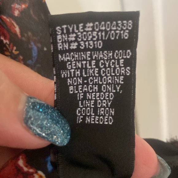 AGB Womenβs Blouse Floral Sheer Bell Sleeve, 3/4 Fall Top XL - Picture 12 of 13